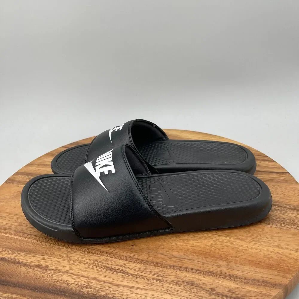 Nike Benassi JDI Sandals Mens Size 13 Black Casual Slides Comfort Pool Beach